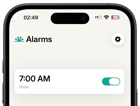 Setup your alarm